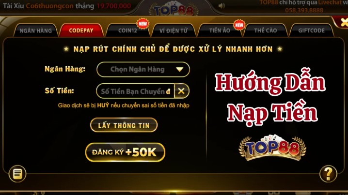 Điều kiện nạp tiền Top88 anh em cần phải chú ý